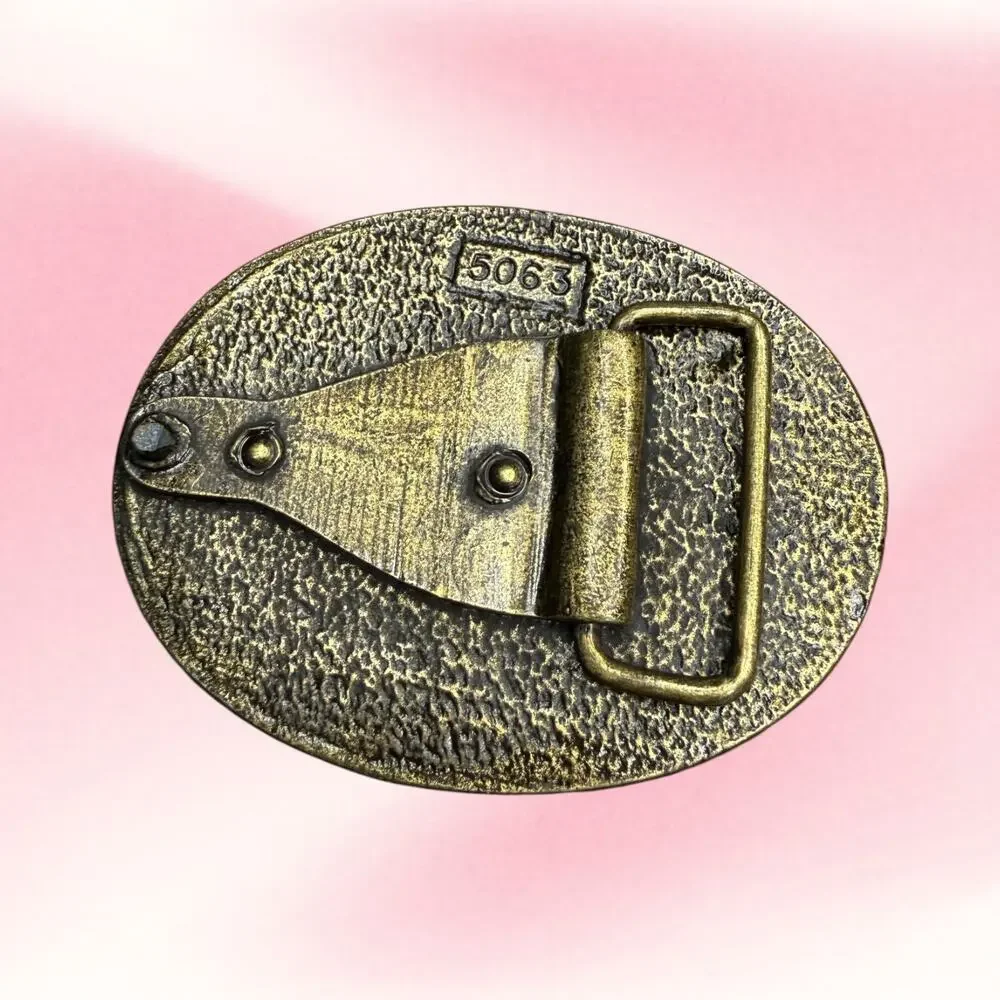 Vintage 5063 Leopard Rhinestone Belt Buckle Y2K McBling AS IS Repair